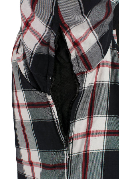 Milwaukee Leather Men's Grimfire Multi/Color CE Armored Flannel Shirt with Aramid Reinforced Zones - MPM1635