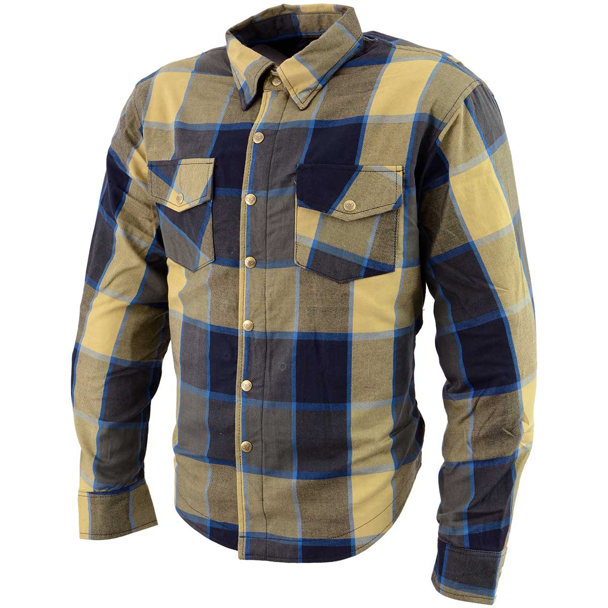 Milwaukee Leather Men's Roguefire Multi/Color CE Armored Flannel Shirt with Aramid Reinforced Zones - MPM1639