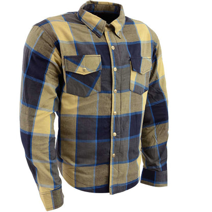 Milwaukee Leather Men's Roguefire Multi/Color CE Armored Flannel Shirt with Aramid Reinforced Zones - MPM1639