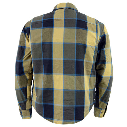 Milwaukee Leather Men's Roguefire Multi/Color CE Armored Flannel Shirt with Aramid Reinforced Zones - MPM1639