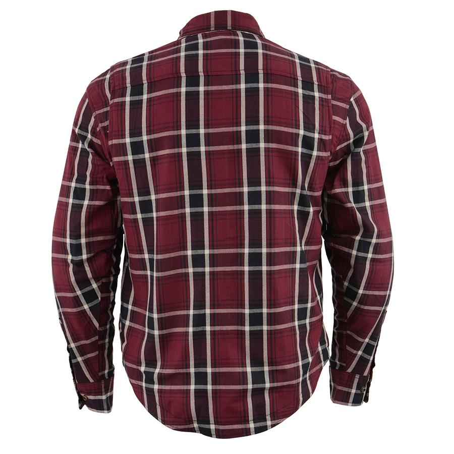 Milwaukee Leather Men's Ironfang Multi/Color CE Armored Flannel Shirt with Aramid Reinforced Zones - MPM1640