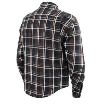 Milwaukee Leather Men's Blackveil Mult/Color CE Armored Flannel Shirt with Aramid Reinforced Zones - MPM1643