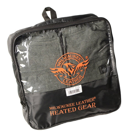 Nexgen Heat MPM1714SET Men's ‚ÄúFiery‚Äô‚Äô Heated Hoodie Silver Zipper Front Sweatshirt Jacket for Winter w/Battery Pack