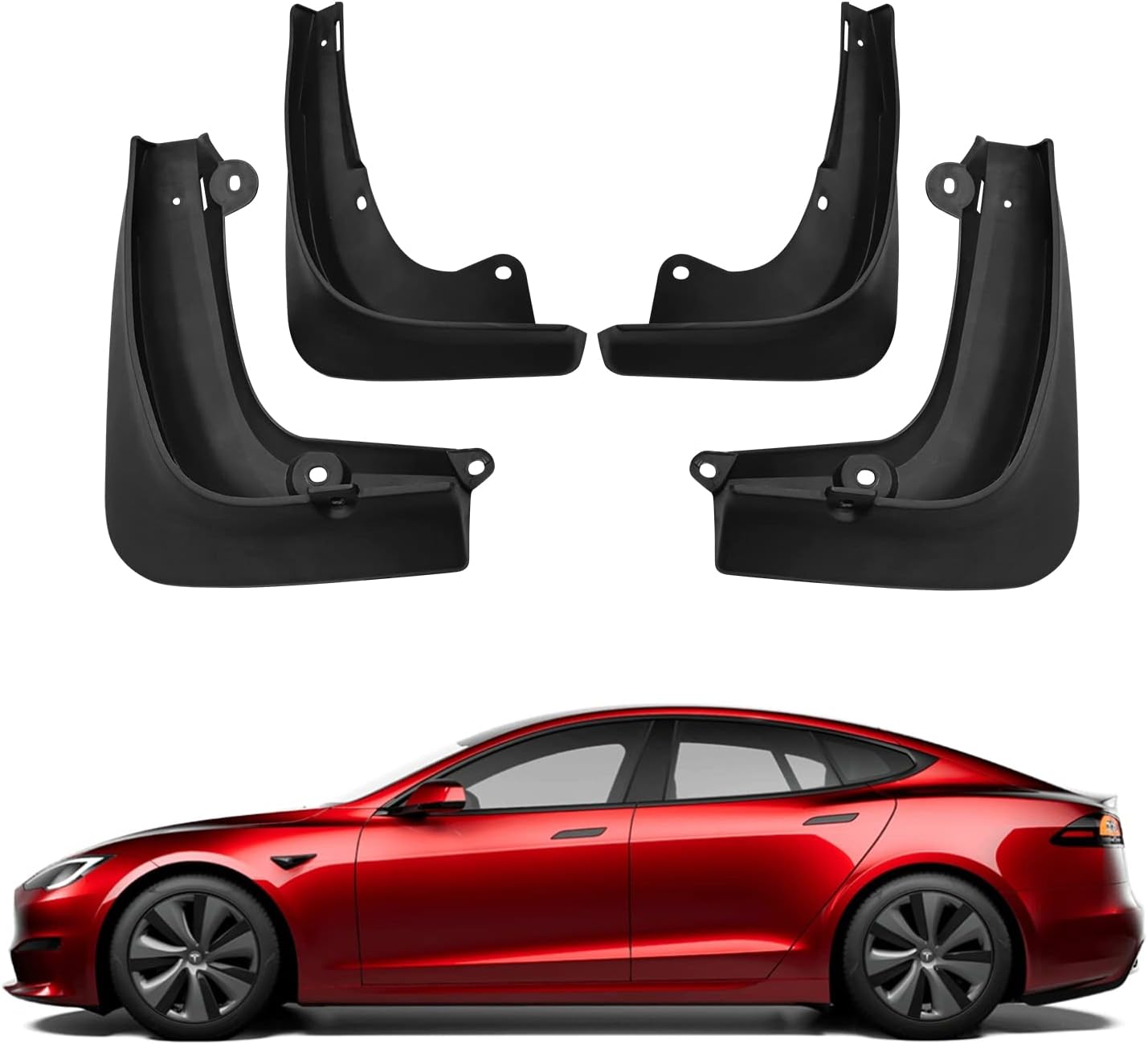 Mud Flaps Splash Guards for Model S/X | 4-Piece Set