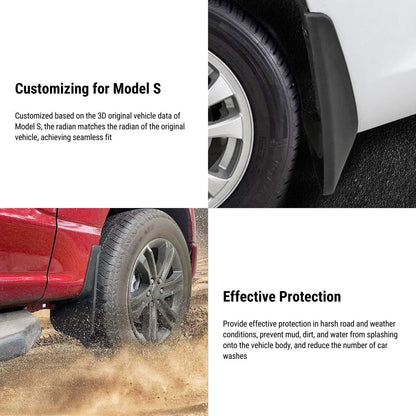 Mud Flaps Splash Guards for Model S/X | 4-Piece Set