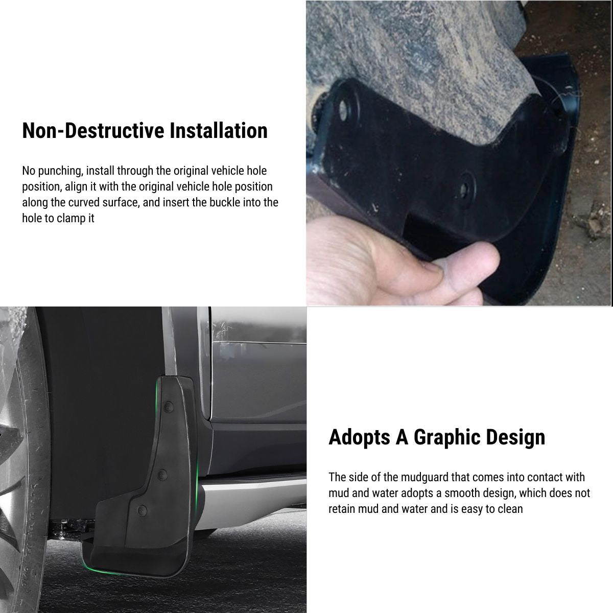 Mud Flaps Splash Guards for Model S/X | 4-Piece Set