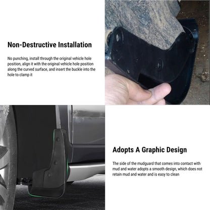 Mud Flaps Splash Guards for Model S/X | 4-Piece Set