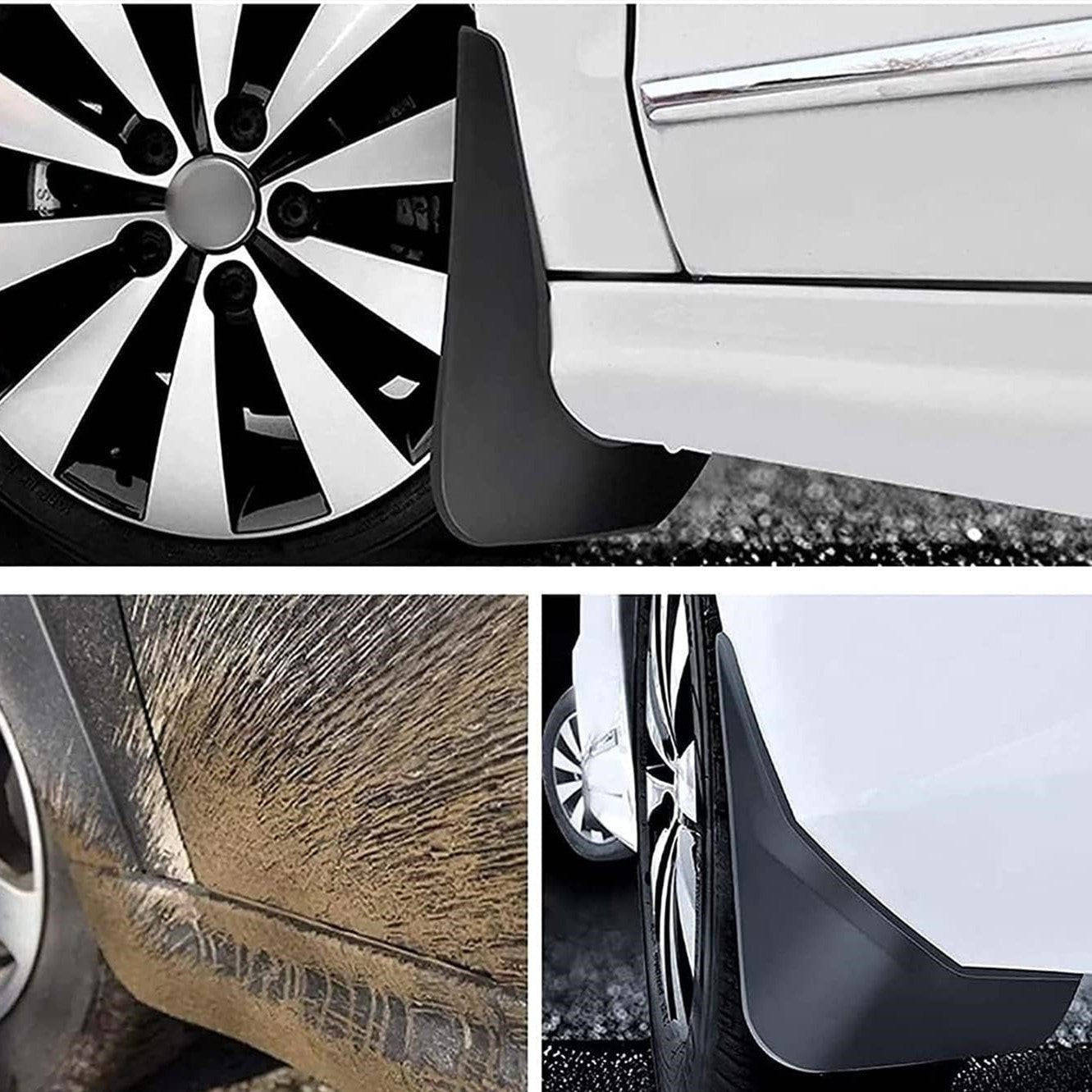 Mud Flaps Splash Guards for Model S/X | 4-Piece Set