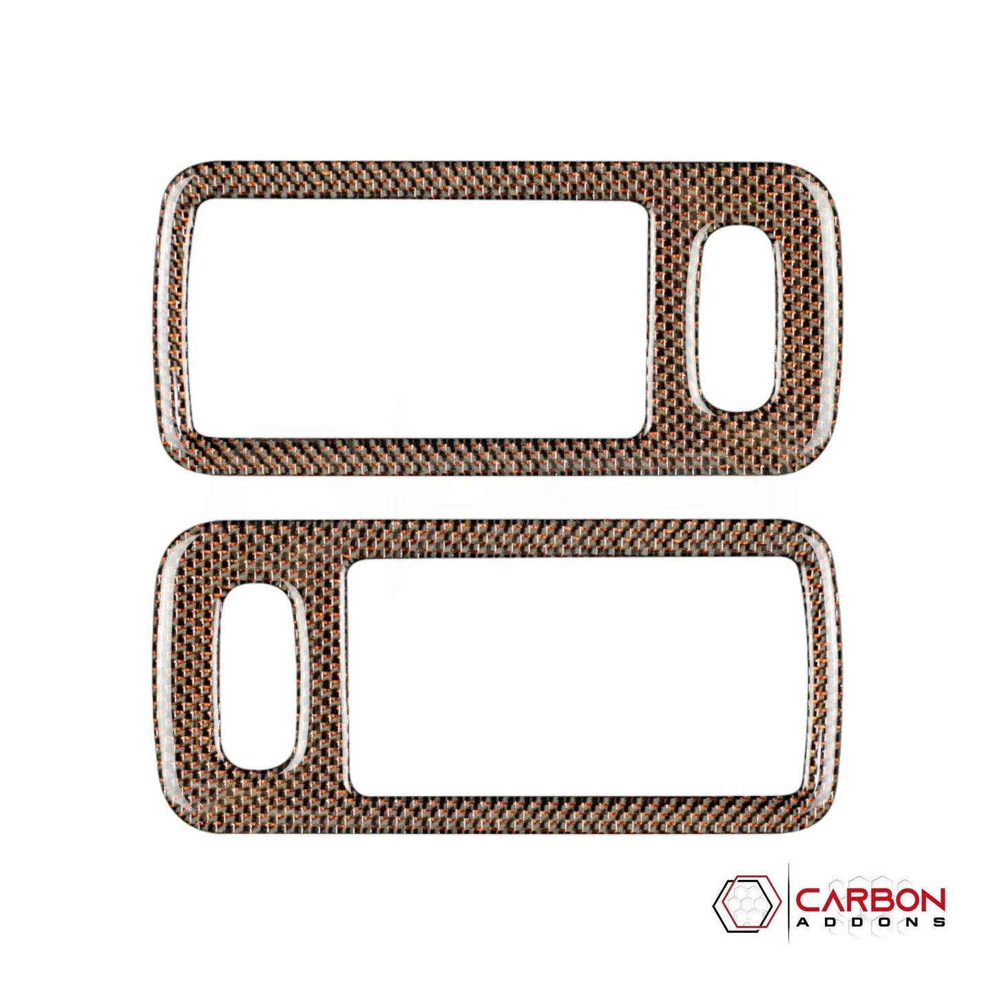 Reflective Carbon Fiber Door Handle Trim Overlay For Mustang 2010-2014