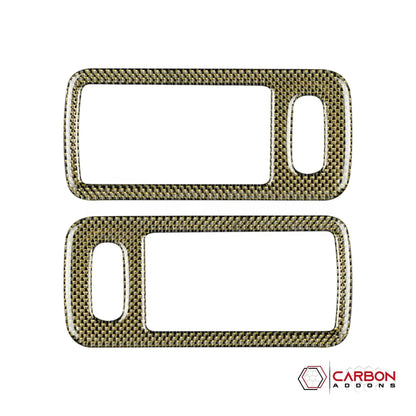 Reflective Carbon Fiber Door Handle Trim Overlay For Mustang 2010-2014
