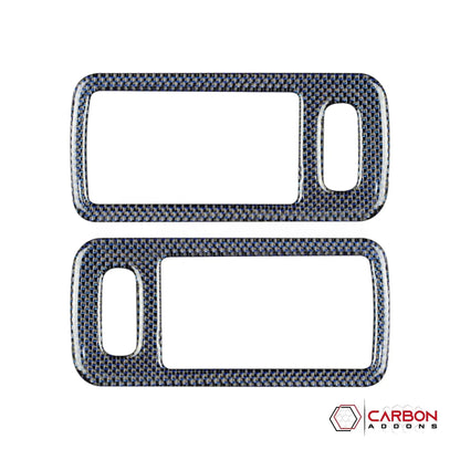 Reflective Carbon Fiber Door Handle Trim Overlay For Mustang 2010-2014
