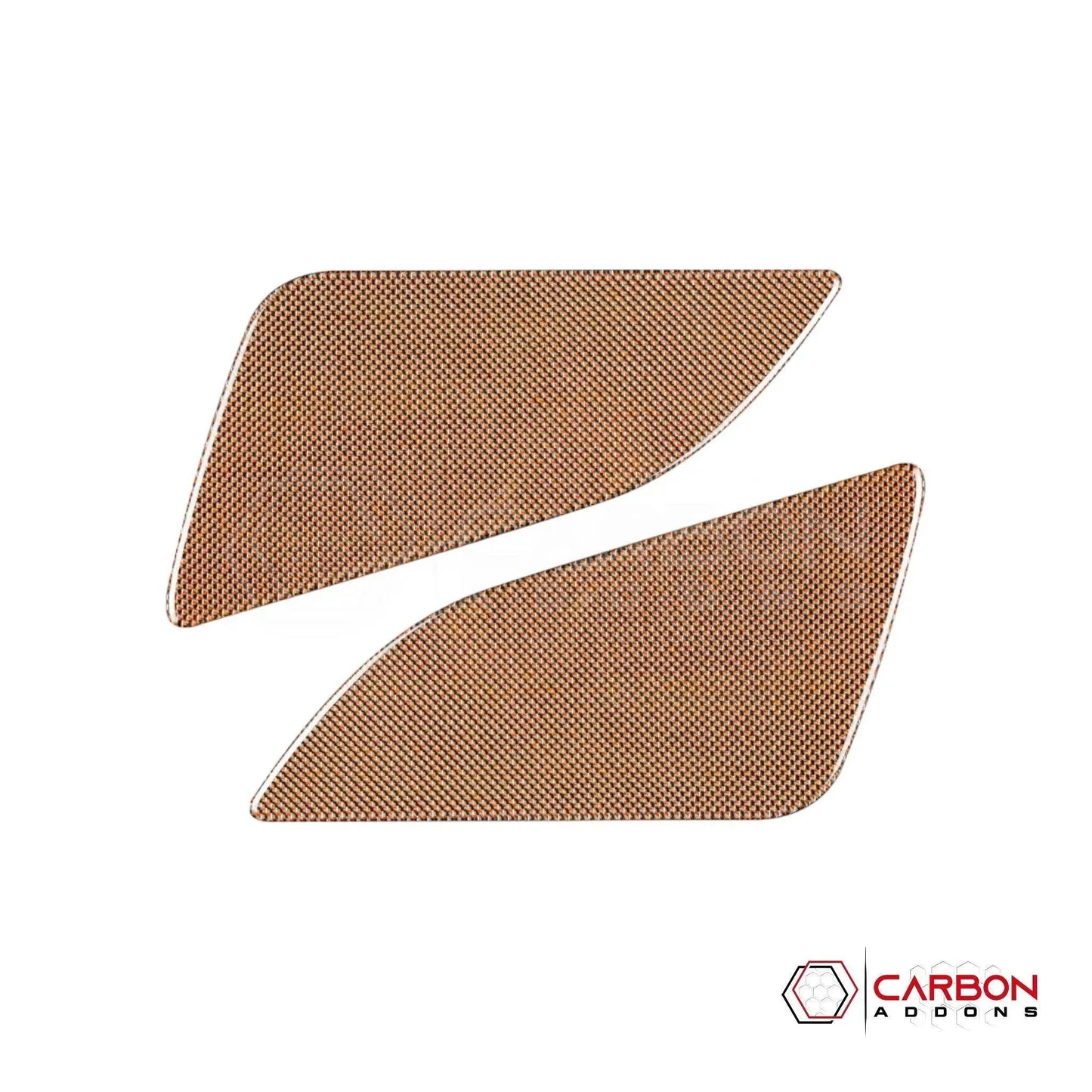 Reflective Carbon Fiber Rear Seat Arm Rest Trim Overlay For Mustang 2010-2014