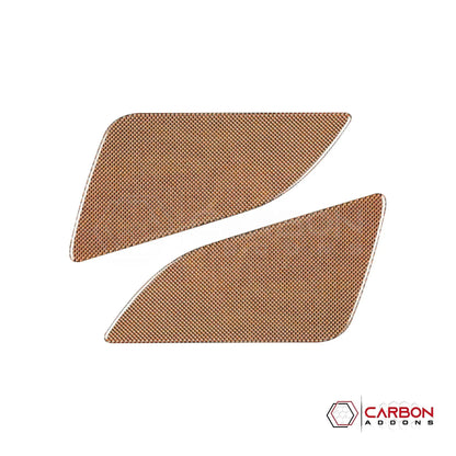 Reflective Carbon Fiber Rear Seat Arm Rest Trim Overlay For Mustang 2010-2014