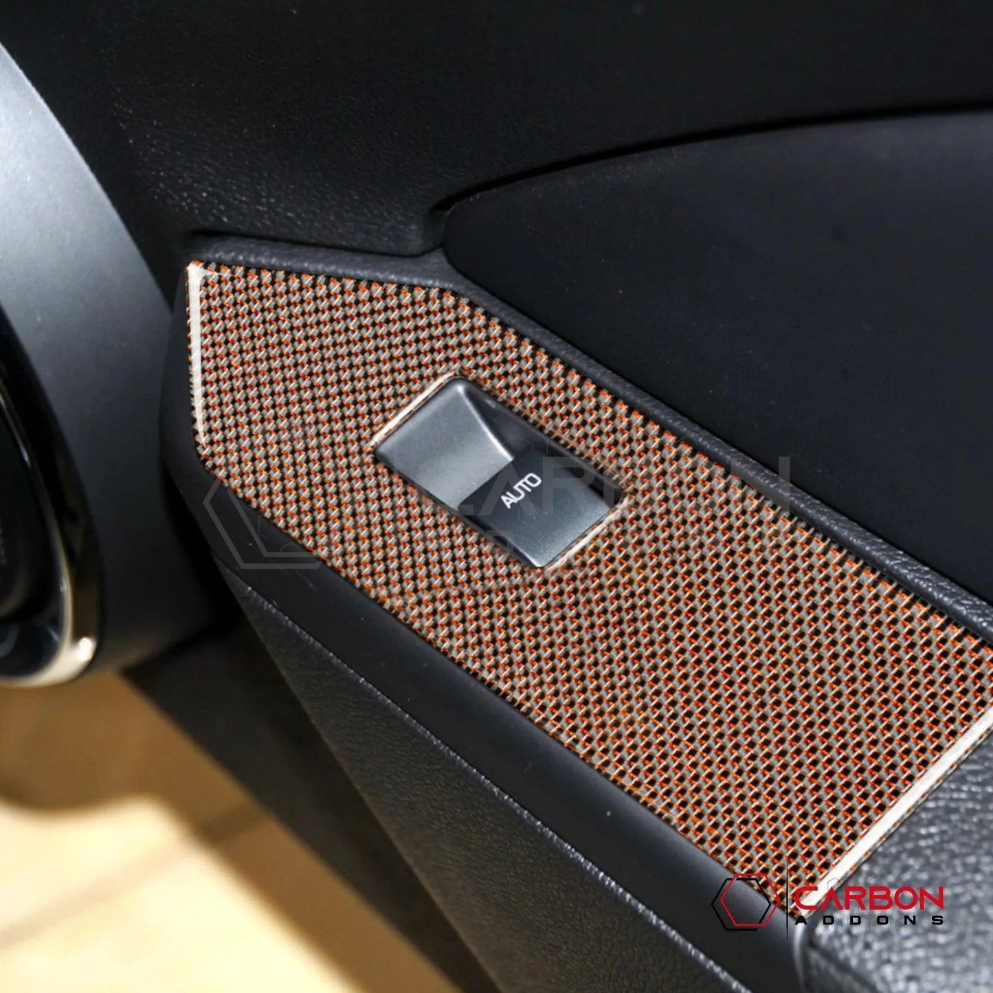 Mustang 2010-2014 Reflective Carbon Fiber Window Switch Trim Overlay