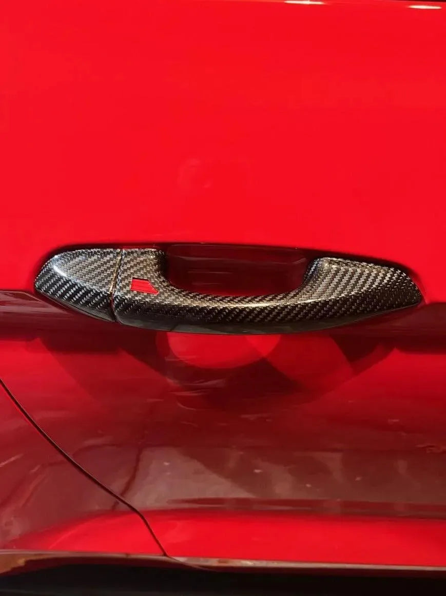 Carbon Fiber Exterior Door Handle Covers for Mustang 2015-2023