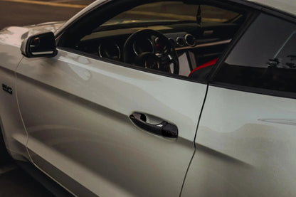 Carbon Fiber Exterior Door Handle Covers for Mustang 2015-2023