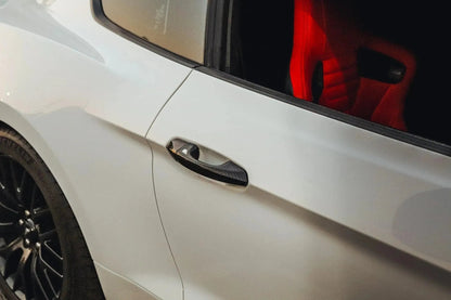 Carbon Fiber Exterior Door Handle Covers for Mustang 2015-2023