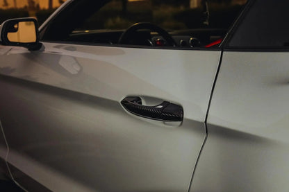 Carbon Fiber Exterior Door Handle Covers for Mustang 2015-2023