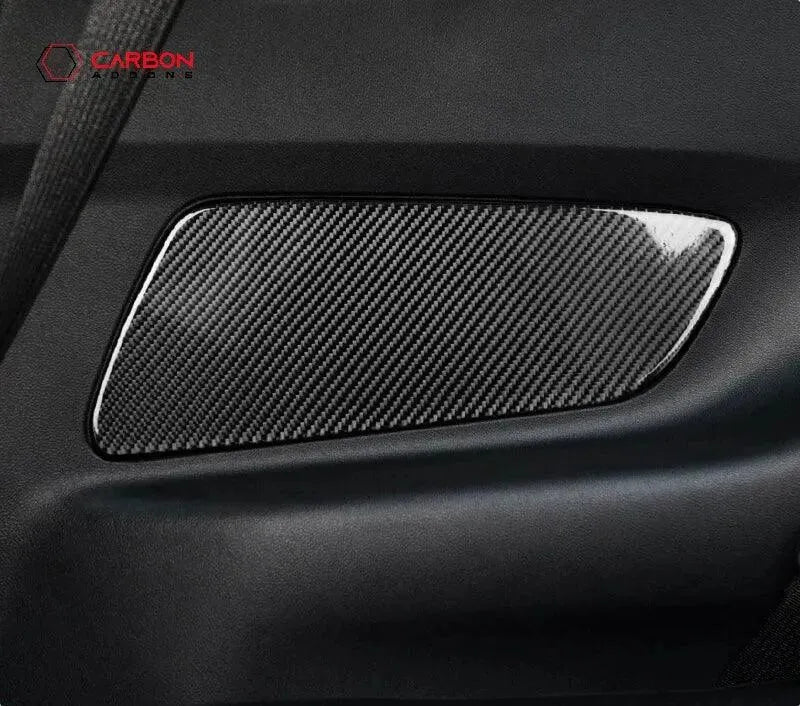 Carbon Fiber Rear Seat Side Panel Trim Overlay for 2015–2023 Ford Mustang