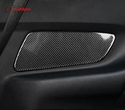 Carbon Fiber Rear Seat Side Panel Trim Overlay for 2015–2023 Ford Mustang