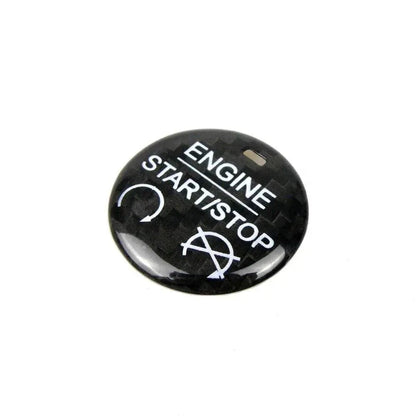 Engine Start Stop Button Carbon Fiber Cover for Mustang 2015-2023