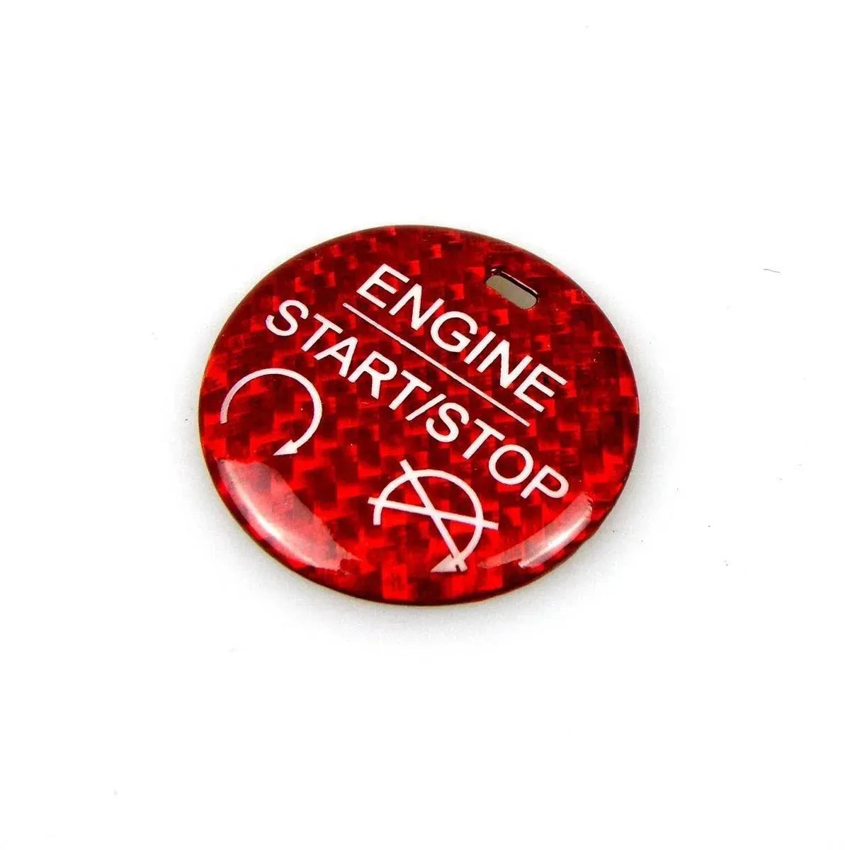 Engine Start Stop Button Carbon Fiber Cover for Mustang 2015-2023
