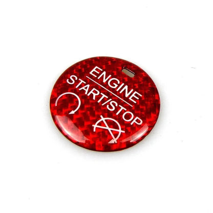 Engine Start Stop Button Carbon Fiber Cover for Mustang 2015-2023