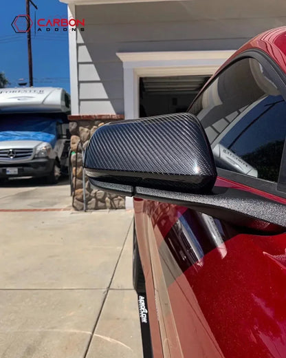 2024+ S650 Mustang Real Carbon Fiber Exterior Side View Mirror Cover