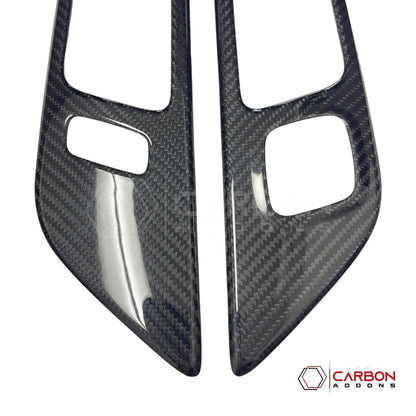 Hard Carbon Fiber Interior Door Handle Trim Covers for 2015–2023 Ford Mustang