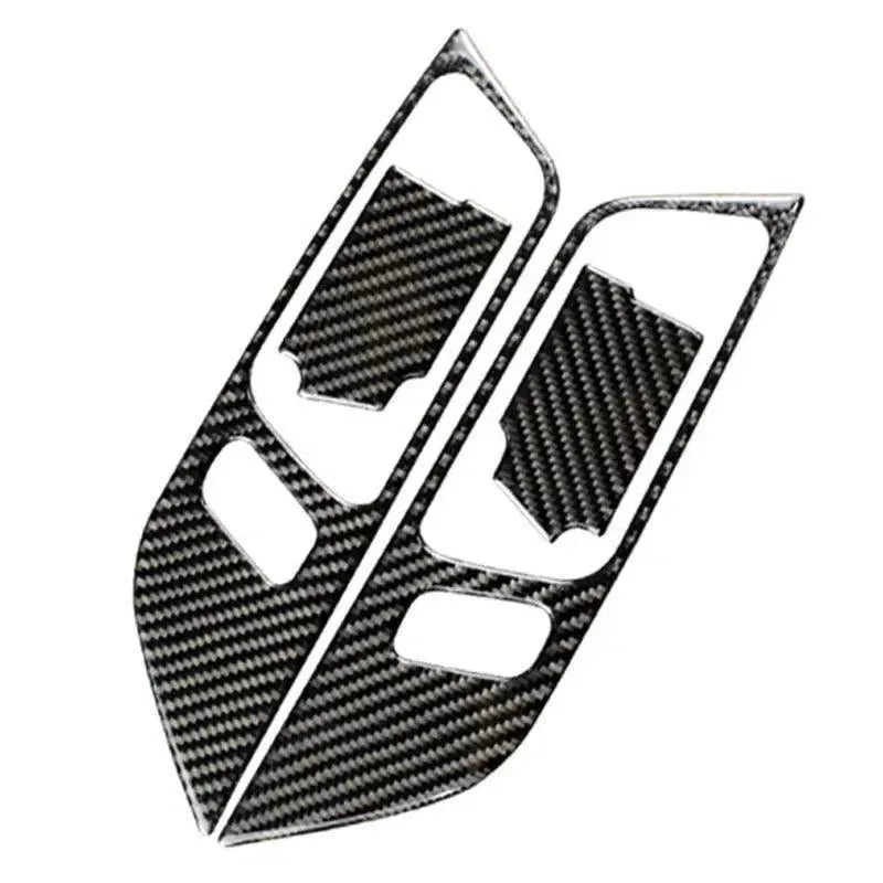 Real Carbon Fiber Interior Door Handle Overlay for Mustang 2015-2023