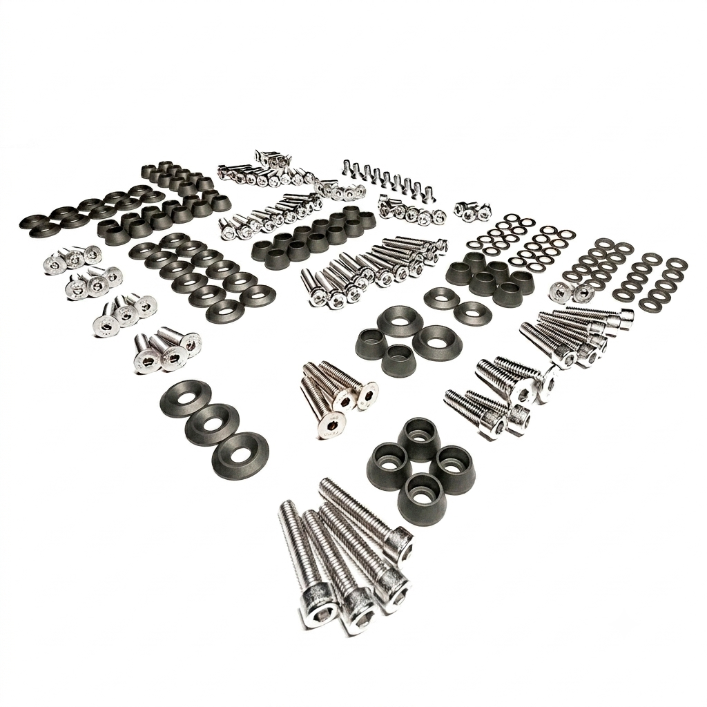 ZSPEC Stage-3 Dress Up Bolts® Fastener Kit for '11-14 Ford Mustang V6 S197, Stainless & Billet