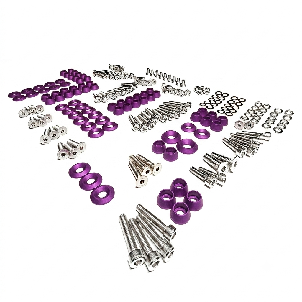 ZSPEC Stage-3 Dress Up Bolts® Fastener Kit for '11-14 Ford Mustang V6 S197, Stainless & Billet