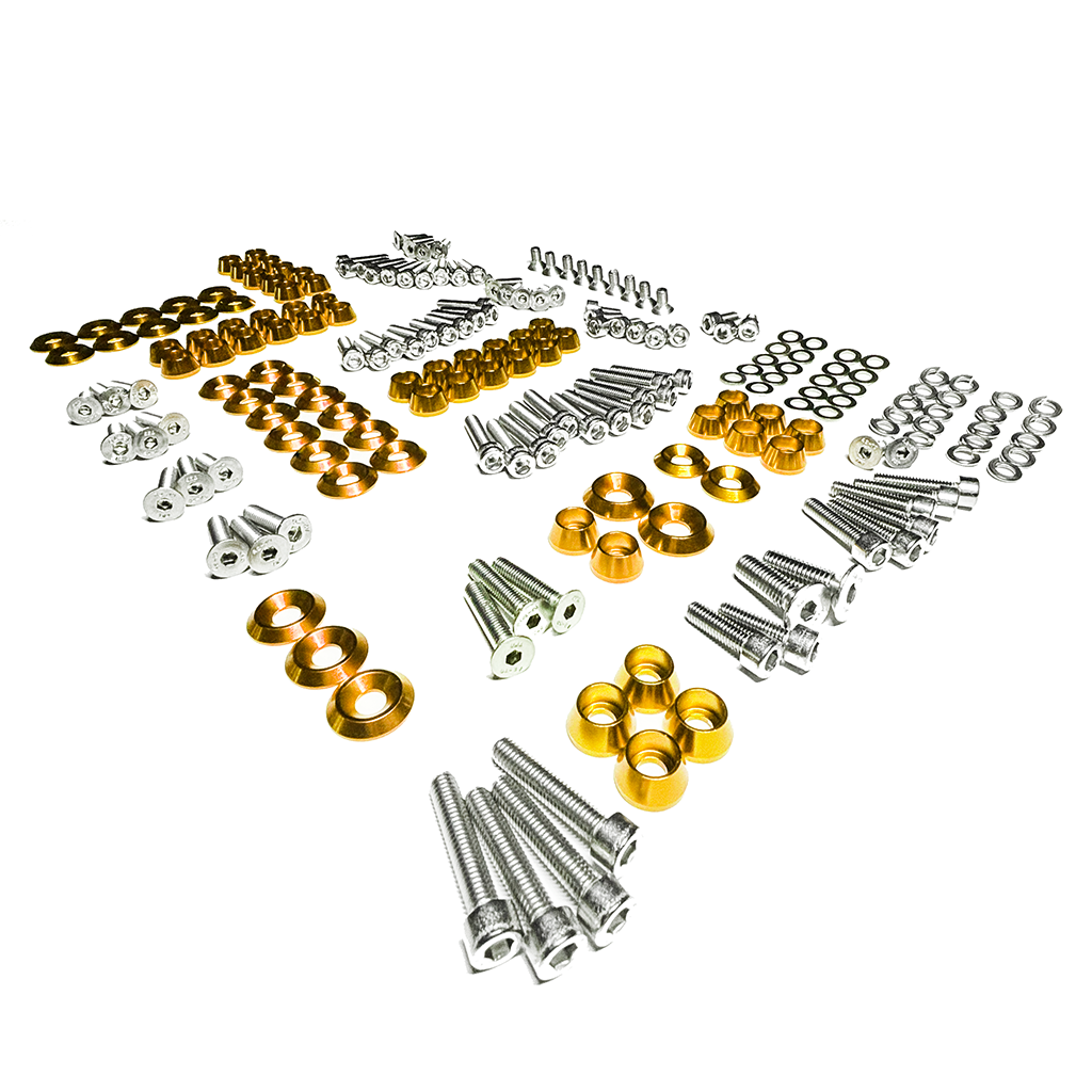 ZSPEC Stage-3 Dress Up Bolts® Fastener Kit for '11-14 Ford Mustang V6 S197, Stainless & Billet