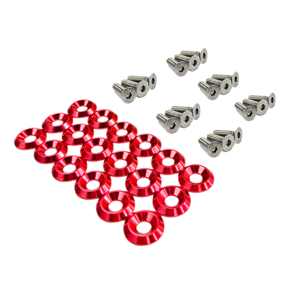ZSPEC Fenders-Rad-Brackets-Hood-Prop-Headlights Fasteners for '05-14 S197 Ford Mustang, Stainless & Billet