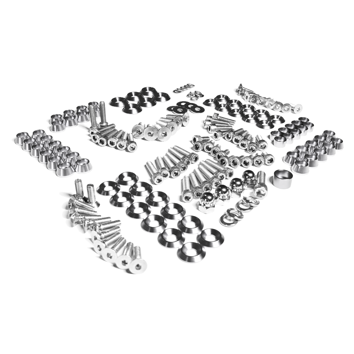 ZSPEC Stage-2 Dress Up Bolts® Fastener Kit for '87-93 Ford Mustang V8 Fox-Body, Stainless & Billet