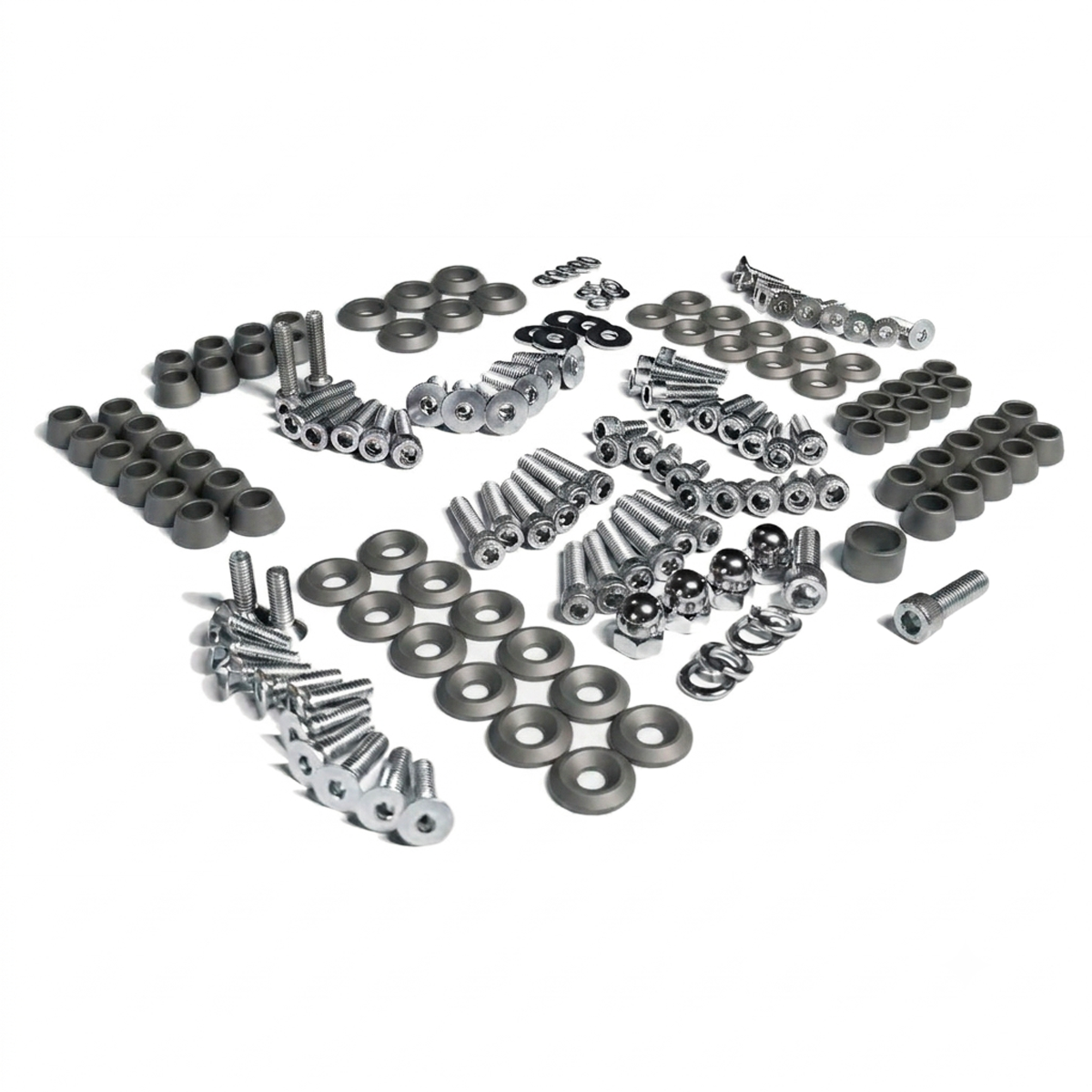 ZSPEC Stage-2 Dress Up Bolts® Fastener Kit for '87-93 Ford Mustang V8 Fox-Body, Stainless & Billet