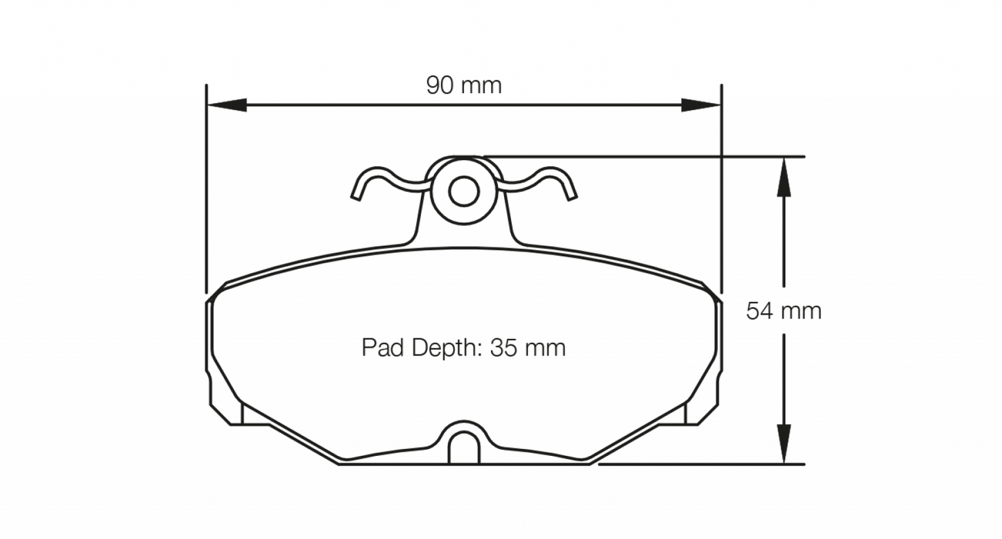 PAGID Racing Pagid Racing Caterham Seven Range RS42 Rear Brake Pads 1163-RS42