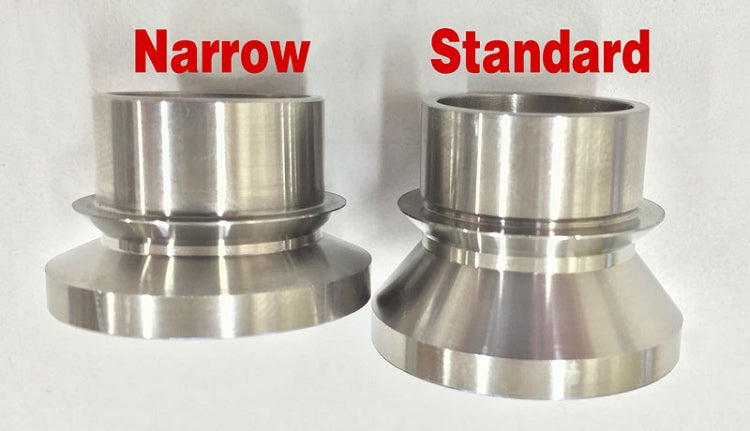 Narrow 7/8" high misalignment spacers SS (pair)