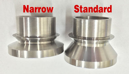 Narrow 7/8" high misalignment spacers SS (pair)