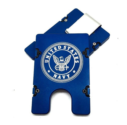 Navy Badge - BilletVault Aluminum Wallet