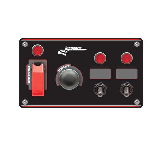 Longacre Flip-up Start / Ignition panel w/ 2 acc & pilot lights 52-44867