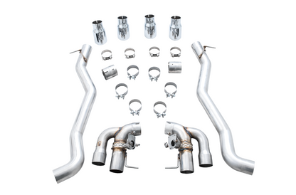 AWE Tuning SwitchPath Axle-Back Exhaust for BMW F90 M5 - Chrome Silver Tips 3025-42061