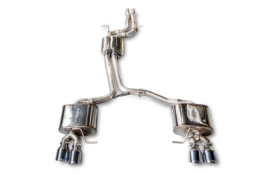 AWE Tuning Touring Edition Exhaust for 8R SQ5 - Quad Outlet, Chrome Silver Tips 3015-42052