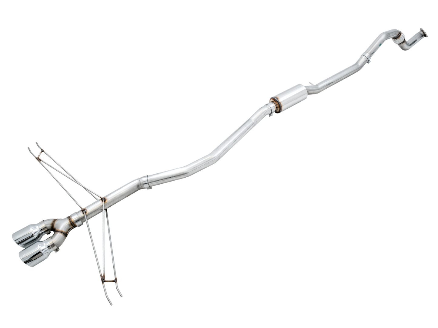 AWE Tuning Track Edition Exhaust for 10th Gen Civic Si Coupe / Sedan (includes Front Pipe) - Dual Chrome Silver Tips 3020-32052