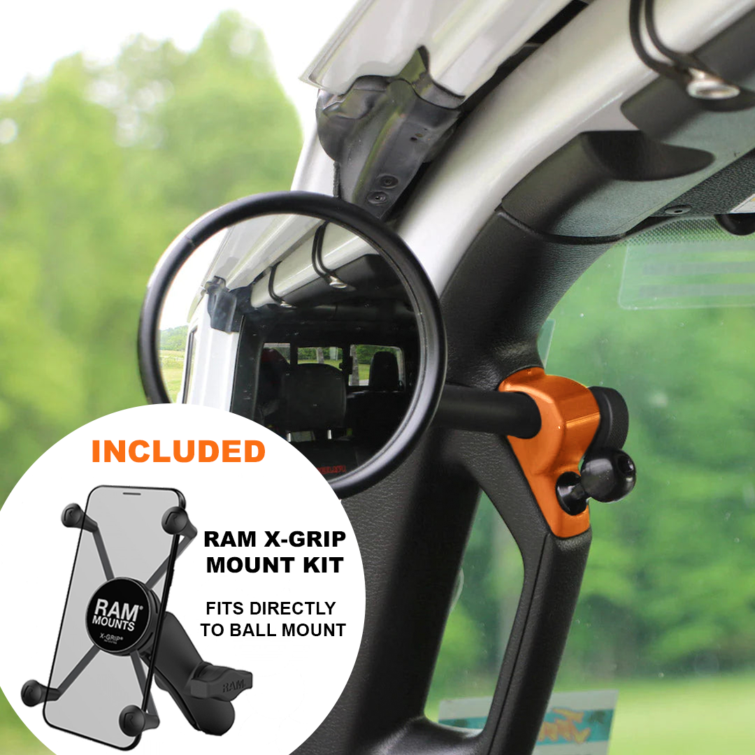 A-PILLAR SIDE MIRRORS FOR 2018 - 2023 JEEP WRANGLER JL & GLADIATOR - CMM OFFROAD