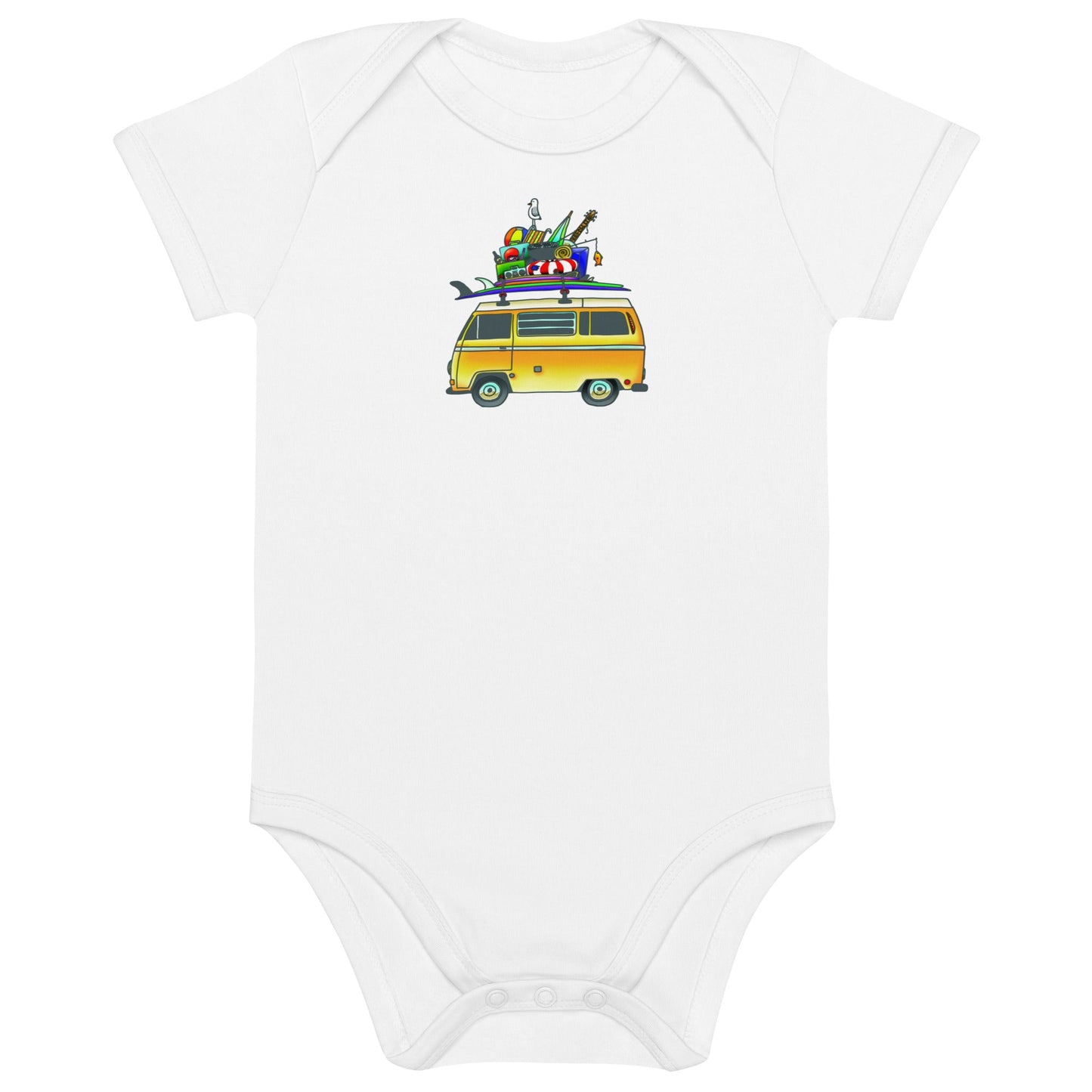 RAD Bus One-Piece Baby Bodysuit
