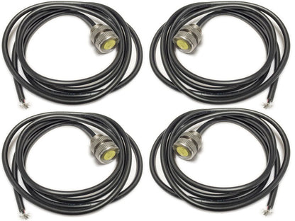 (4-PACK) - LED Bolt lights - 3 watt, Stainless Steel, 11mm, Silver