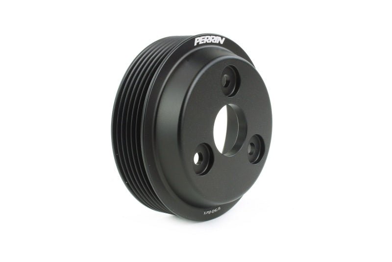 Perrin [15-21 WRX, 14-18 Forester, 18-20 Crosstrek, 17-22 Impreza] Lightweight Water Pump Pulley Black | PSP-ENG-111BK