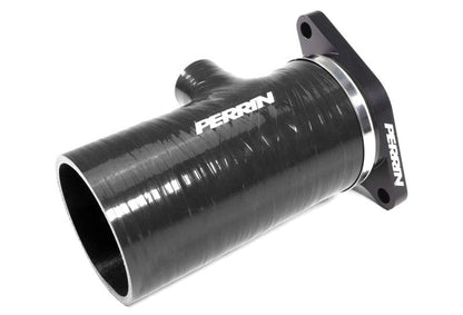 Perrin [22-24 WRX, 20-25 LGT/OBXT] Black 3in Turbo Inlet Hose w/ Nozzle - Short