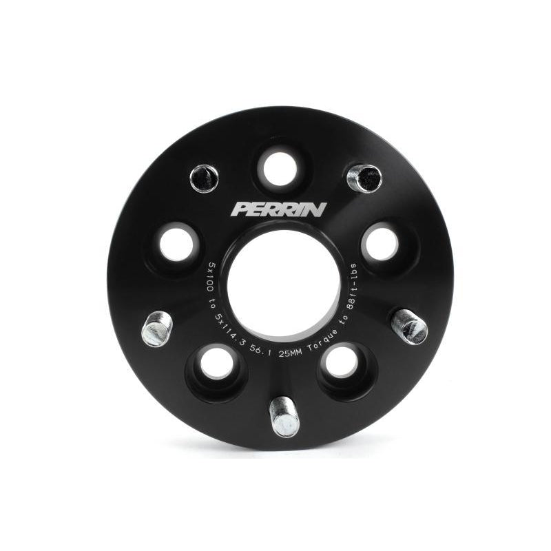 Perrin 25mm 5x100 to 5x114.3 Wheel Adapter Subaru 04-19 | PSP-WHL-226BK